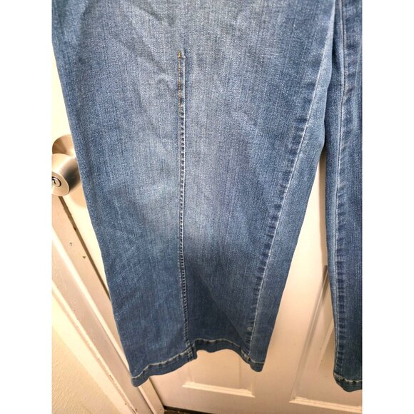 NWT Spanx Women's High-Waisted Wide-Leg Denim Jeans L/G Light Wash - Picture 8 of 9